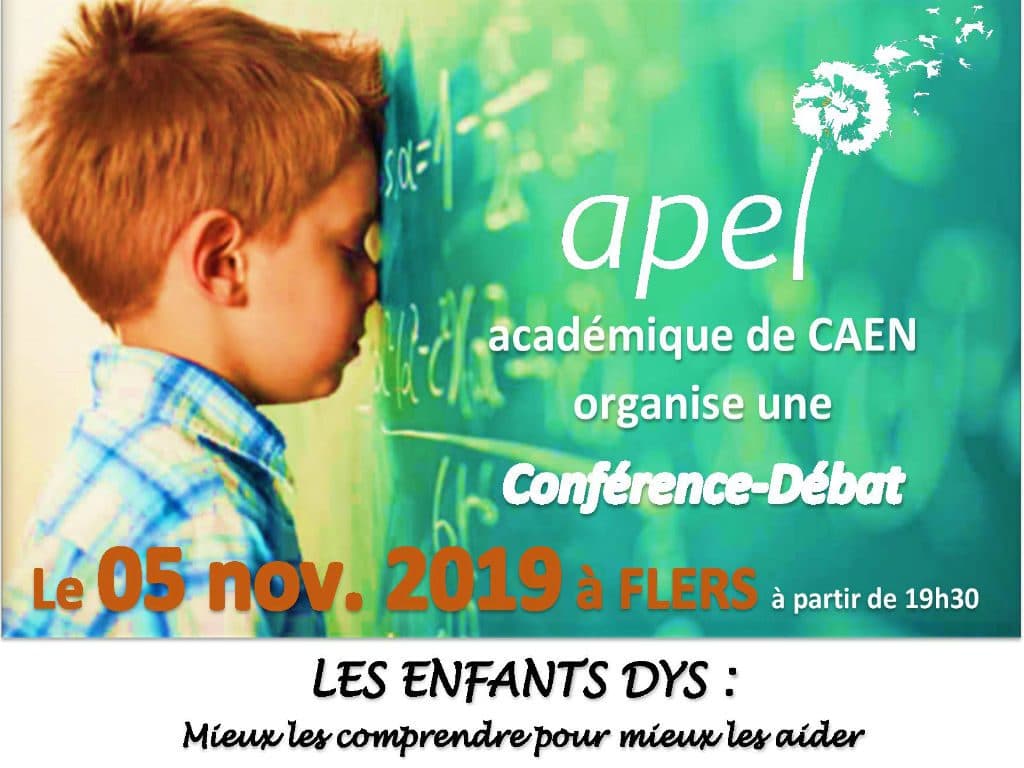 [ACTUALITÉ] Retrouvez le CMPR « La Clairière » lors de la conférence-débat sur les enfants DYS le 5 novembre 2019 à Flers